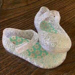Flower glitter toddler shoes